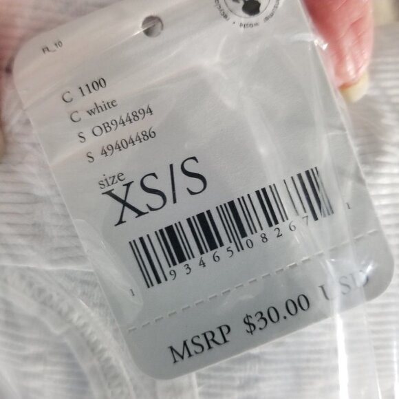 Free People Square One Seamless Cami White Size XSmall Small - Picture 5 of 6